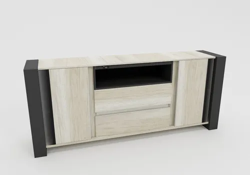 Bahiut Vajillero Dynamic 180 X 85 Con Usb, Cajones Y Puertas