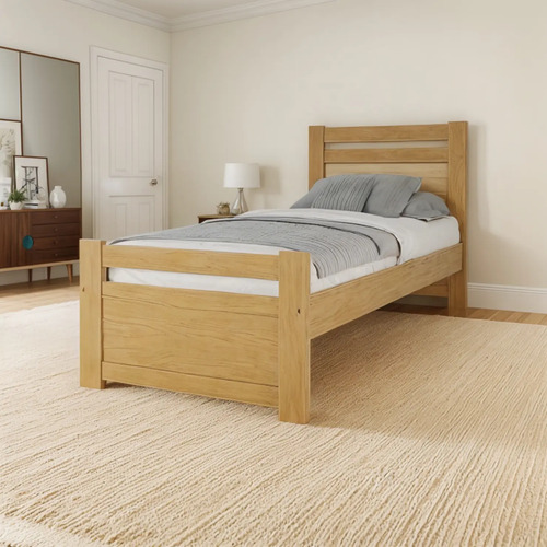 Cama 1 Plaza 0.80 Mts- Pino Lustrado- Cod. 202- Pacifico