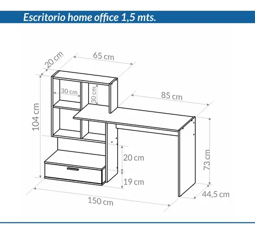 D_971969-MLA85675470342_062025-O.webp Escritorio Organizador Con Un Cajon. 150 X 132 X 45- Oes 105