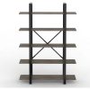 D_972050-MLA104793472671_012026-O.jpg Biblioteca Estanteria Industrial Melamina Metalica Linea Soho Organizador 5 Estantes Oficina Living Exhibidor Canyon Negro 175 Cm Est175 Dielfe Canyon Con Negro