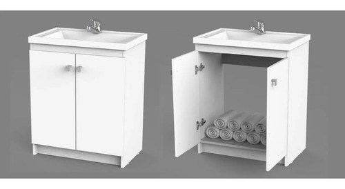 Vanitory Para Baño Con Mesada- 58 Cm. Melamina- Vpo 060