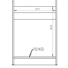 Vanitory Mueble Para Baño Con Bacha 1 Agujero 55 Cm De Pie Color De La Bacha Blanco Color Del Mueble Blanco