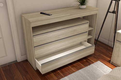 Comoda Cajonera Piacenza 3 Cajones- Aluminio 120- 90- 45
