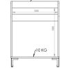 Vanitory Para Baño Vdf060 Oslo Con Bacha 2 Puertas Blanco Dielfe
