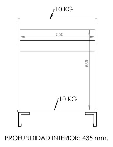 Vanitory Para Baño Vdf060 Oslo Con Bacha 2 Puertas Blanco Dielfe