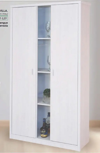 Modular Cristalero Living Comedor Melamina. 1.00 Mt Sevilla