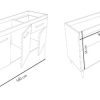 D_980229-MLU78921162475_092024-O.jpg Bajo Mesada De 3 Puertas Y 1 Cajon Delos Dl 604 Blanco
