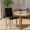 Juego De 6 Sillas Giner. Madera Paraiso Tapizado En Cuerina