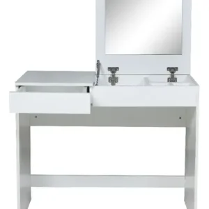 Escritorio Camarin Tocador 90 Cm Con Espejo -color Blanco