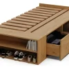 Cama 1 Plaza Con Cajones Box Madera Zapatero Estanteria Baulera Sommier Guardado Melamina Roble Kendal 90x190 Cm Moderna Cam100 Dielfe