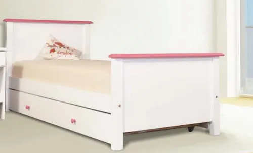 Cama 1 Plaza. Ludmila- Laqueado En Mdf- Sin Carro- Cod. 400