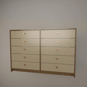 Chifonier 10 Cajones Melamina Minimalista Corredera Metalica