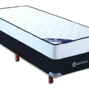 Conjunto Sommier Espuma Single 80 X 190 X 20 Cinco Estrellas