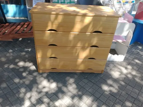 D_986028-MLA48966380522_012022-O.webp Comoda Cajonera 4 Cajones. 91 X 82 X 44 Cod 211 Pino Lustrad