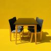 Mesa Rect. 1.30 X 0.80 + 4 Sillas Giner Paraiso- Melamina