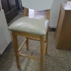 Taburete Banqueta Alta Con Respaldo Madera Cod. 139 Mediterr
