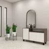 Vajillero Bahiut Aparador Organizador 130cm 3 Puertas Mosconi Doors Roble Nebraska Gris Frente Blanco Roble Nebraska Gris Fr. Blanco