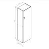 Despensero Organizador Multifuncion 1 Puerta 4 Estantes D05