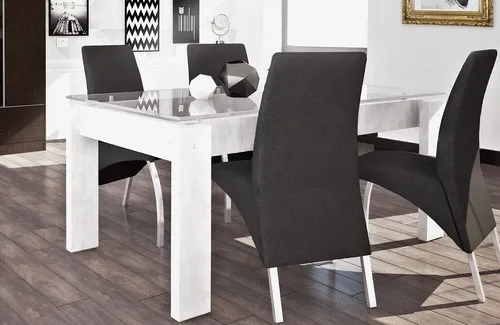 Mesa Fija Rectangular 1.80 X 0.90- Con Tapa De Vidrio- Vitro