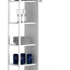 Despensero De Una 1 Puerta Mueble Alacenero Organizador Con Estantería Integrada Izquierda O Derecha + 4 Estantes Internos Ajustables De Cocina Melamina 150cm Color Blanco Multifunción Dielfe D050e
