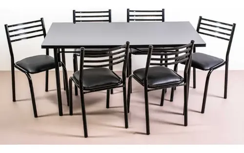 Combo Juego Cocina Mesa + 6 Sillas Mediterraneo Caño Mod. 5