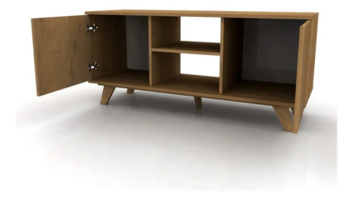 D_992172-MLA82901366057_032025-O.jpg Mueble Tv Moderno Escandinavo Rack 2cajones Estantes 120x54 Color Roble Miel