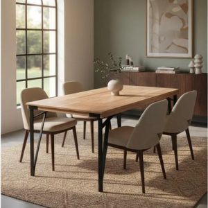 Mesa Cocina Comedor Lustrada Paraiso Base De Caño- 140 X 80