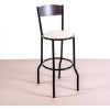 D_992811-MLA72159658878_102023-O.jpg Taburete Banqueta Alta Con Respaldo De Madera. Caño Pintado