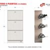 D_993485-MLA84508399991_052025-O.jpg Zapatero Botinero Organizador 3 Puertas. 128 X 62-cod. 56508
