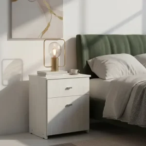 Mesa De Luz 1 Cajón + 1 Puerta Dakar 47 X 31 X 55 Mosconi Acabado Melamina Color Venezia