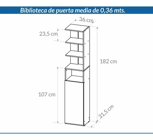 D_994837-MLA85677984712_062025-O.webp Biblioteca Estanteria Organizador Obl 036- 182 X 36 X 31.