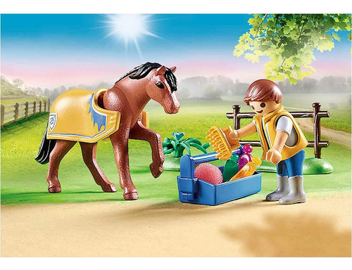 Pony Galés Coleccionable Playmobil 18.66x14.19x4.70cm Multicolor
