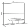 Panel Rack Para Tv Led 50 Flotante 128 X 85- Dl 841