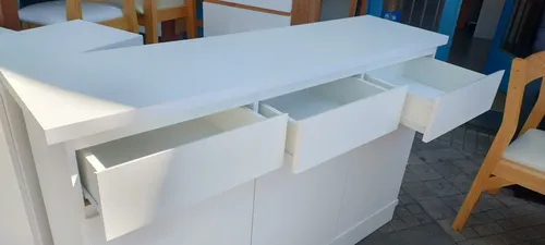 Bahiut Rack Vajillero 3 Caj. 4 Puertas- Mdf- 140 X 90 X 39