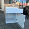 Mesa De Luz 1 Puerta, 1 Cajon- Blanco Tapa Paraiso- Prisma