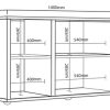 Mesa Rack Vision Para Tv 65 2 Puerta Y Estantes- Dvs 03