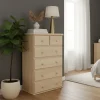 Cajonera Chiffonier 5 Cajones Gigante. Pino Sin Lustre