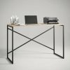 D_998254-MLA100112336391_122025-O.jpg Escritorio Para Oficina Y Hogar Melamina Madera 120 Cm Roble Kendal Con Caño Negro Moderno Minimalista Home Office Mesa... Roble Kendal / Negro