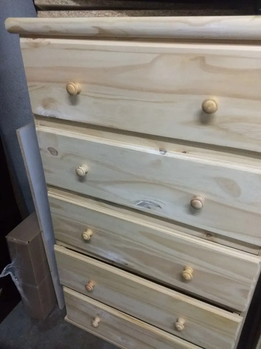 Cajonera Chiffonier 5 Cajones Gigante. Pino Sin Lustre