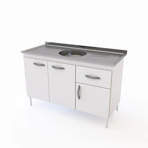 D_999551-MLA52148307458_102022-O.jpg Bajo Mesada + Alacena + Mesada Acero Inox. 1.20 X 50- Dl 602