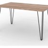 Mesa Comedor Living Cocina Rectangular 1,40mt Industrial Atakama Patas Negras Dielfe