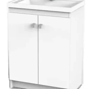Vanitory Con Mesada Melamina Dielfe Vpo060 Color del mueble Blanco