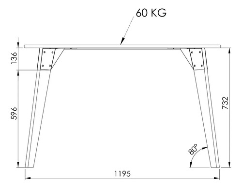 Mesa Rectangular Dielfe Oslo Para Comedor O Cocina Blanco Roble Natural