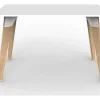 Mesa Rectangular Dielfe Oslo Para Comedor O Cocina Blanco Roble Natural