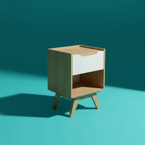 Mesa De Luz Arka. 1 Cajon, 1 Estante- 64 X 45 X 40. Gacela