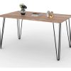 Mesa Comedor Living Cocina Rectangular 1,40mt Industrial Atakama Patas Negras Dielfe