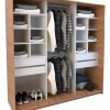 Ropero Vestidor Sin Puertas Melamina 4 Cajones Color Olmo con Everest