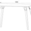 Mesa Rectangular Dielfe Oslo Para Comedor O Cocina Blanco Roble Natural