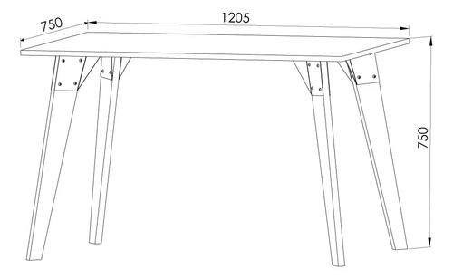 Mesa Rectangular Dielfe Oslo Para Comedor O Cocina Blanco Roble Natural