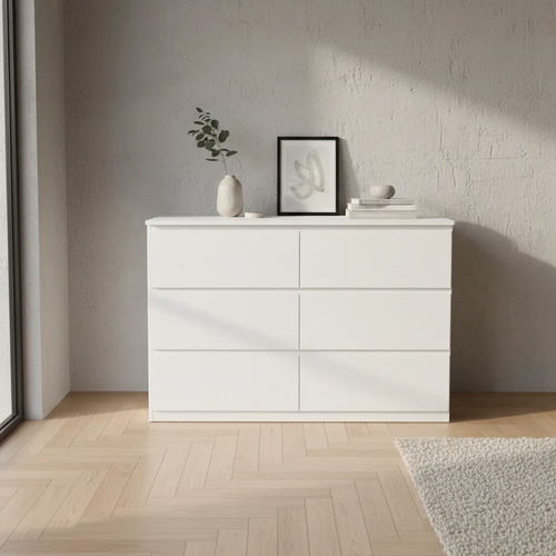 Comoda Chiffonier Cajonera 6 Cajones. 120 X 85 X 43- Mdf